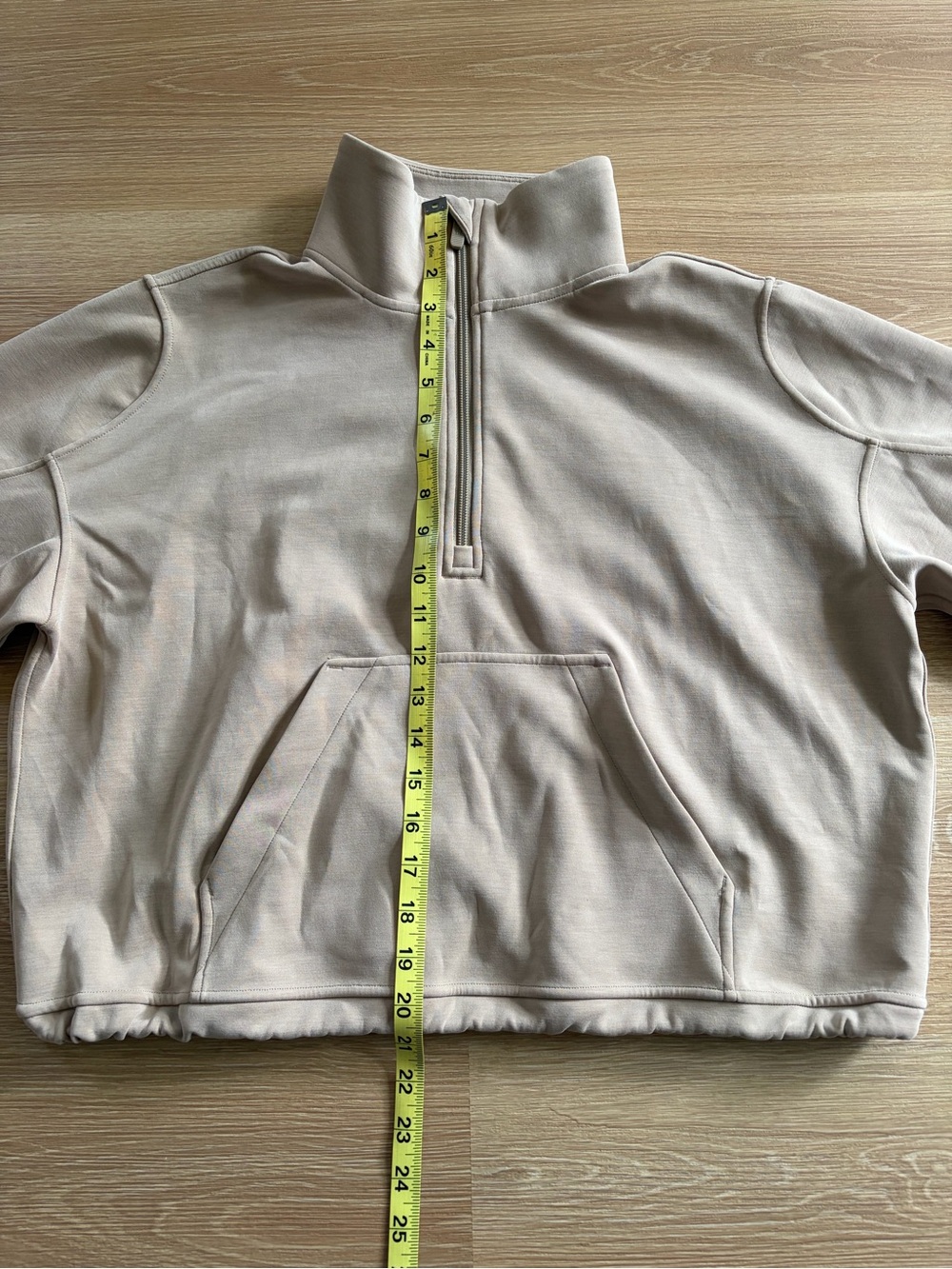 lululemon athletica Brushed Softstreme Half Zip in Light Beige - Picture 6 of 9